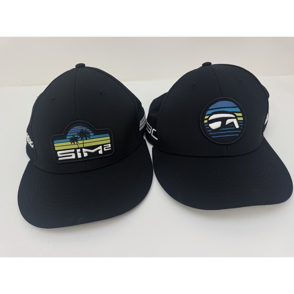 TaylorMade Other - Taylor Made SiM2 SnapBack Golf Hats Caps Black Lot Of 2 / P•780 EXC